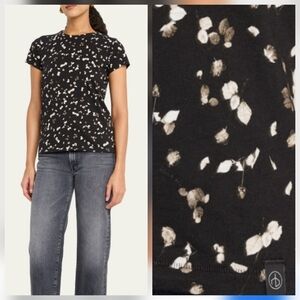 *NEW* Rag & Bone Black Floral Short Sleeve Tee